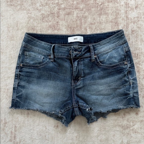 BKE Pants - BKE Buckle Distressed Victoria Blue Jean Shorts 29
